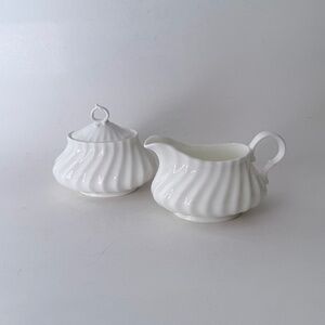 ROYAL DOULTON "CASCADE" PATTERN CREAMER AND COVERED SUGAR